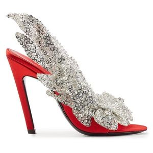 balenciaga crystal heels